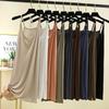 Modal Spaghetti Strap Dress Summer Sexy Sleeveless Tank Dress Solid Color Casual Camisole Dresses Mid-length Soft Sleepdress Basic Slipdress