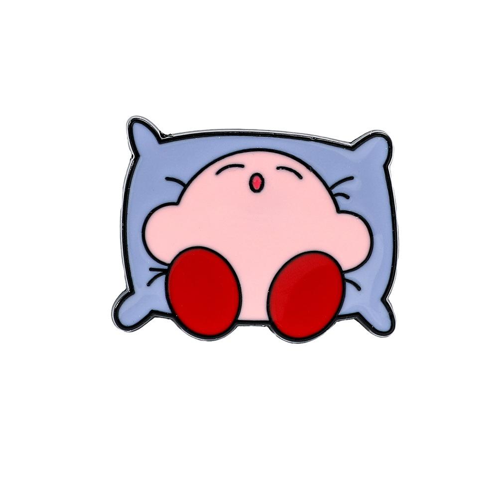 Cute Cartoon Kirby Brooch Alloy Material Cartoon Character Design Oil Droplet Process Xz3084-1 Xz3084-2 Xz3084-3 Xz3084-4 Xz3084-5 Xz3084-6