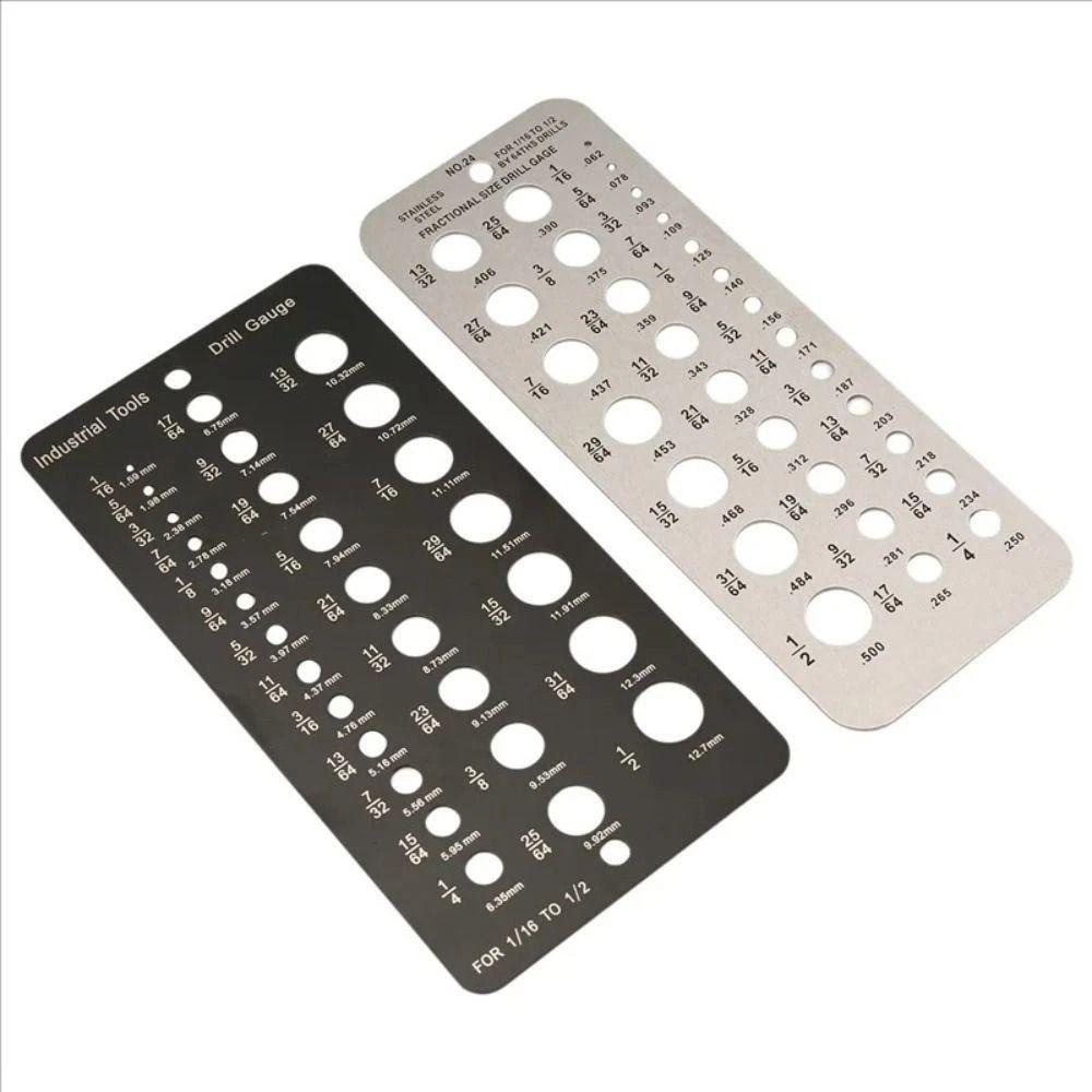 29 Holes Drill Bit Gauge Multifunctional Caliper Gauge Screw Gauge Card  Drill Template Gauging