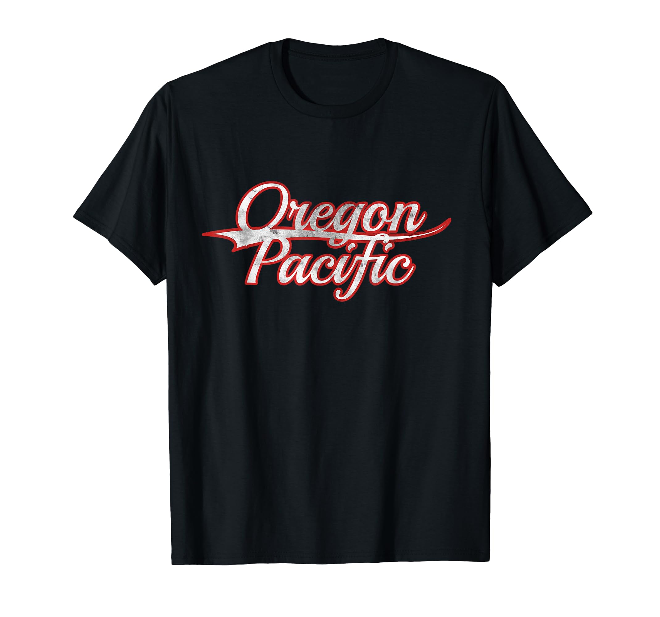 Oregon Pacific West Coast Northwest Shore Vintage Varsity T-Shirt чёрный