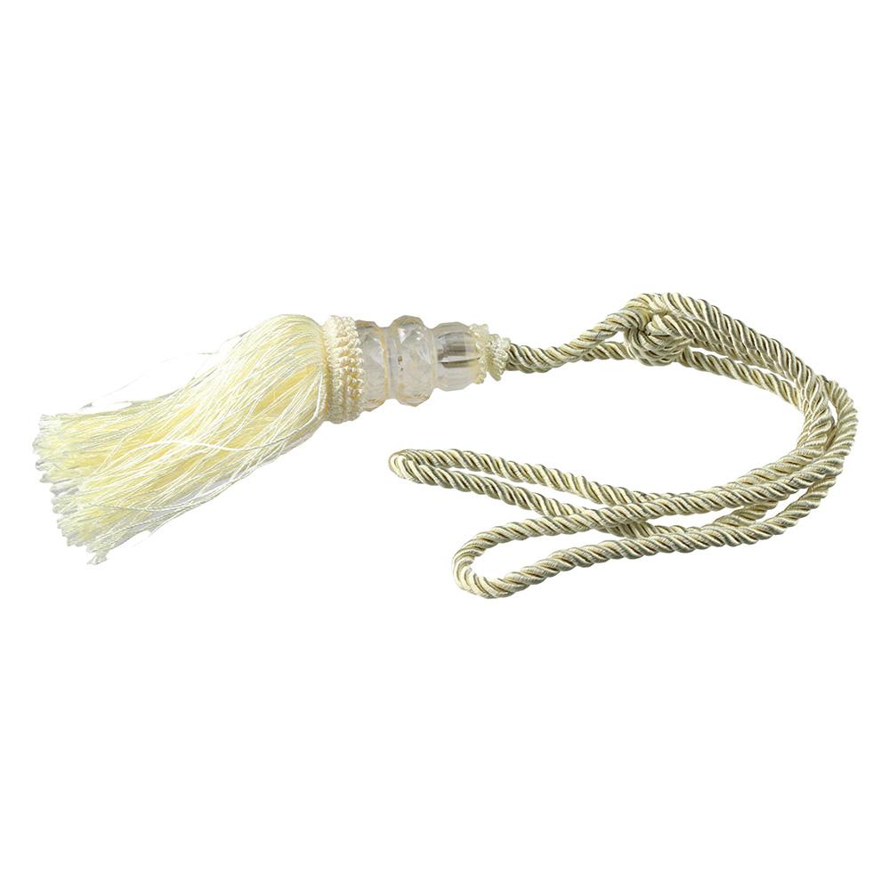 Silver Tiebacks with Tassel 2 Pack Home Decorative Elegant Decorative Curtain Holdback Modern Gold Curtain Hand-Woven Tiebacks