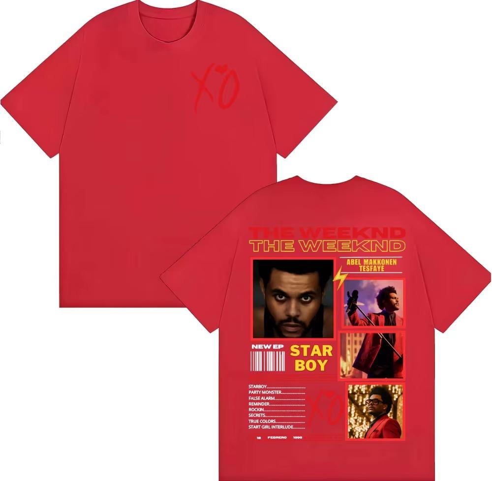 Rapper The Weeknd Xo Album Tour 2026 Graphic T Shirt Unisexs Fashion Hip Hop Punk Street Tshirts Casual Cotton Tshirt Summer