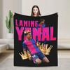 Lamine YYamal Flannel Blanket Number  Football Creative Throw Blankets for Home cm Quilt