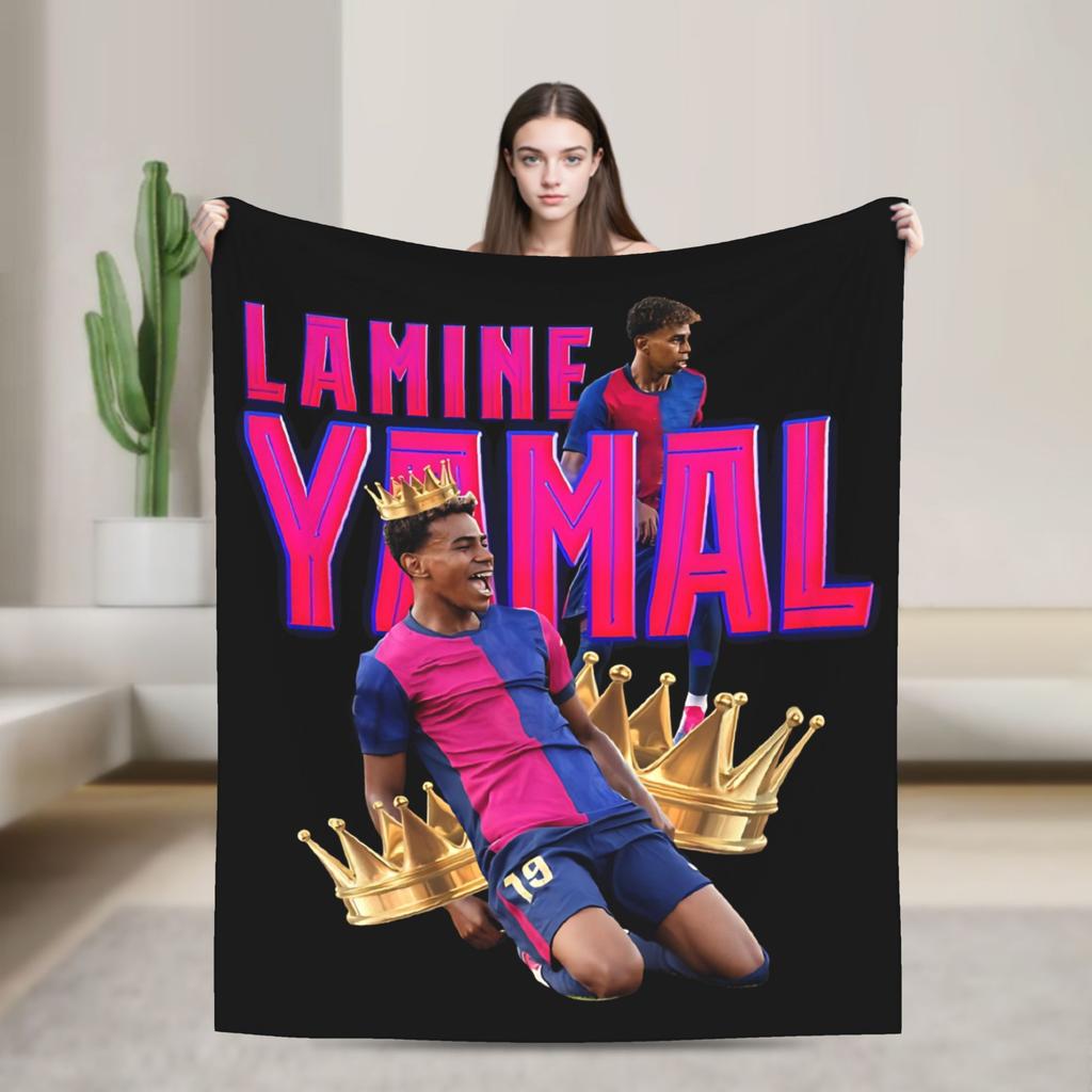 Lamine YYamal Flannel Blanket Number Football Creative Throw Blankets for Home cm Quilt