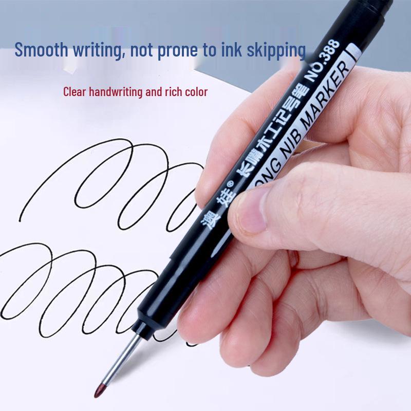 Waterproof Long-Tip Deep-Hole Oil-Based Marker for Woodworking & Tile