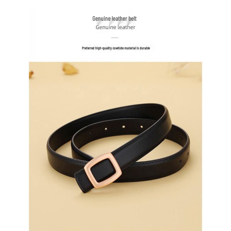 Women's Trendy Cowhide Jeans Belt - 2025 Elegant, Versatile Decorative Waistband