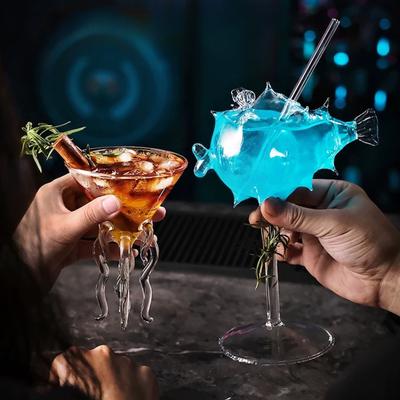 Kreativní koktejl Personalizovaná sklenice Čtverzubec Chobotnice Vysoká sklenice Bar Labuť Pták Sklenice na víno Svatba Oslava Narozeninový dárek