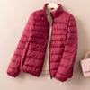 Light Down Jacket Women's New Autumn and Winter Down Duck Down Jacket Japanese and Korean Stand-up Collar Women's Down Jacket