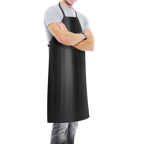Rubber Apron, Dishwasher Apron, Dishwashing Rubber Apron, Waterproof, Dog Grooming, Restaurant, Butcher, Chemical, Heavy-Duty, Vinyl, 39 x 26 Inch