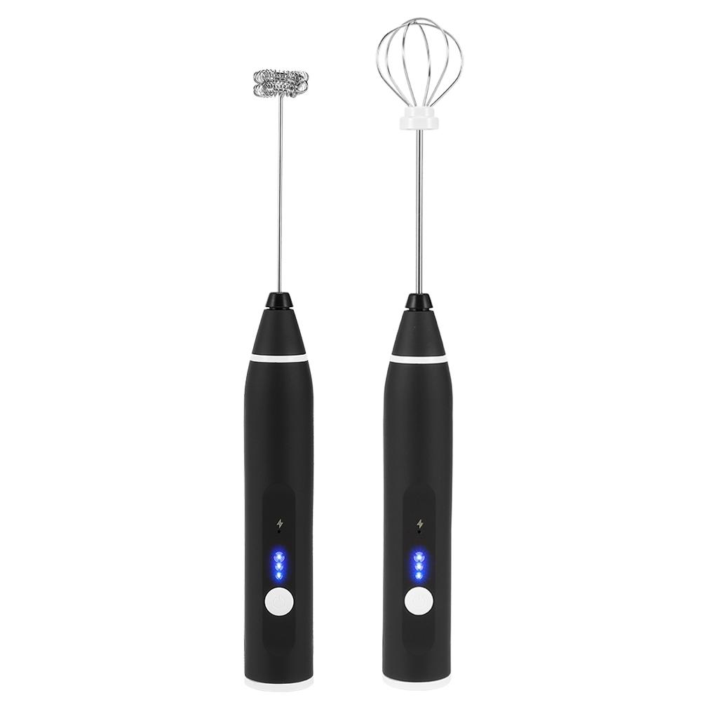 3 Speeds USB Rechargeable Electric Milk Frother Handheld Coffee Mixer Stirrer Egg Beater