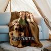 Custom Name Wallace & Gromit Theme Printed Blanket - Perfect for Couch, Bed, Travel & Outdoor Use | Machine Washable, Cozy & Durable.
