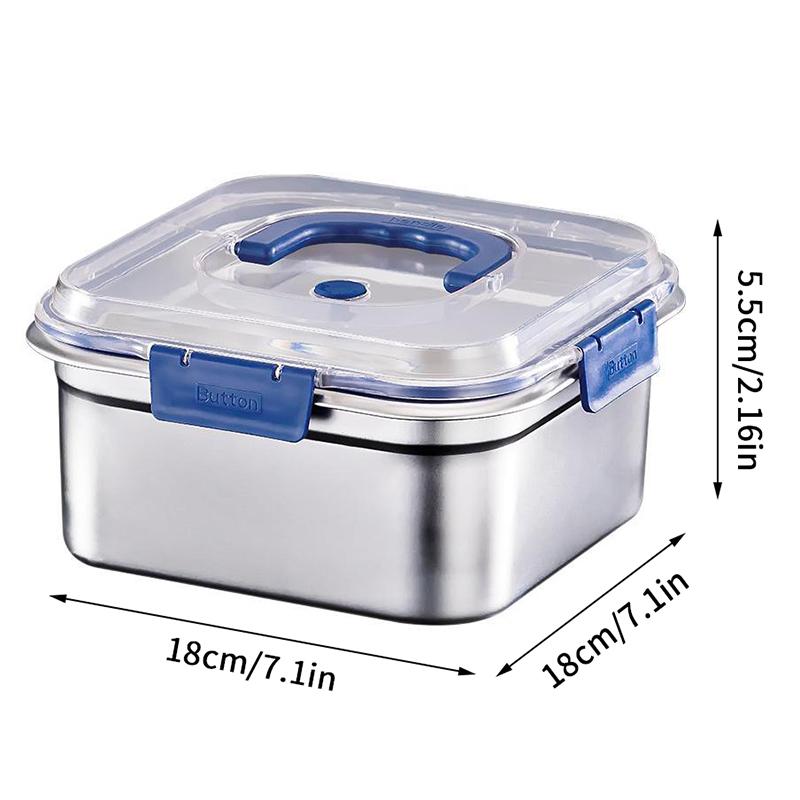 1/3/5Pcs Stainless Steel Food Storage Box with lid Large Capacity  Lunch Box Refrigerator Fresh-Keeping Box