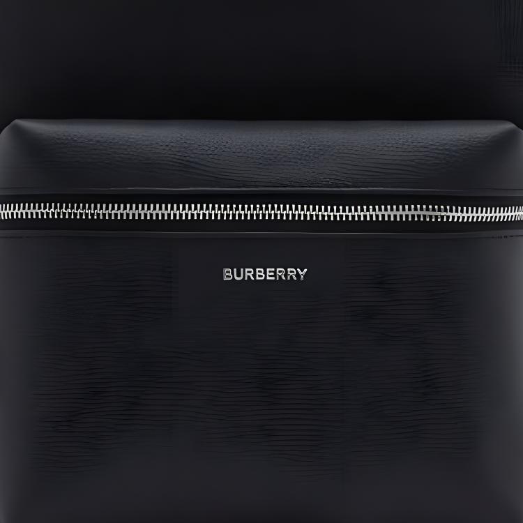 Burberry Adjustable Mesh Shoulder Strap Zipper Closure Calfskin Backpack Men backpack Deep-Navy-Blue 80846171
