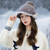 Fleece Warm Cap Ladies Fleece Ear Protector Wool Cap Winter Cycling Windproof Knitted Cap