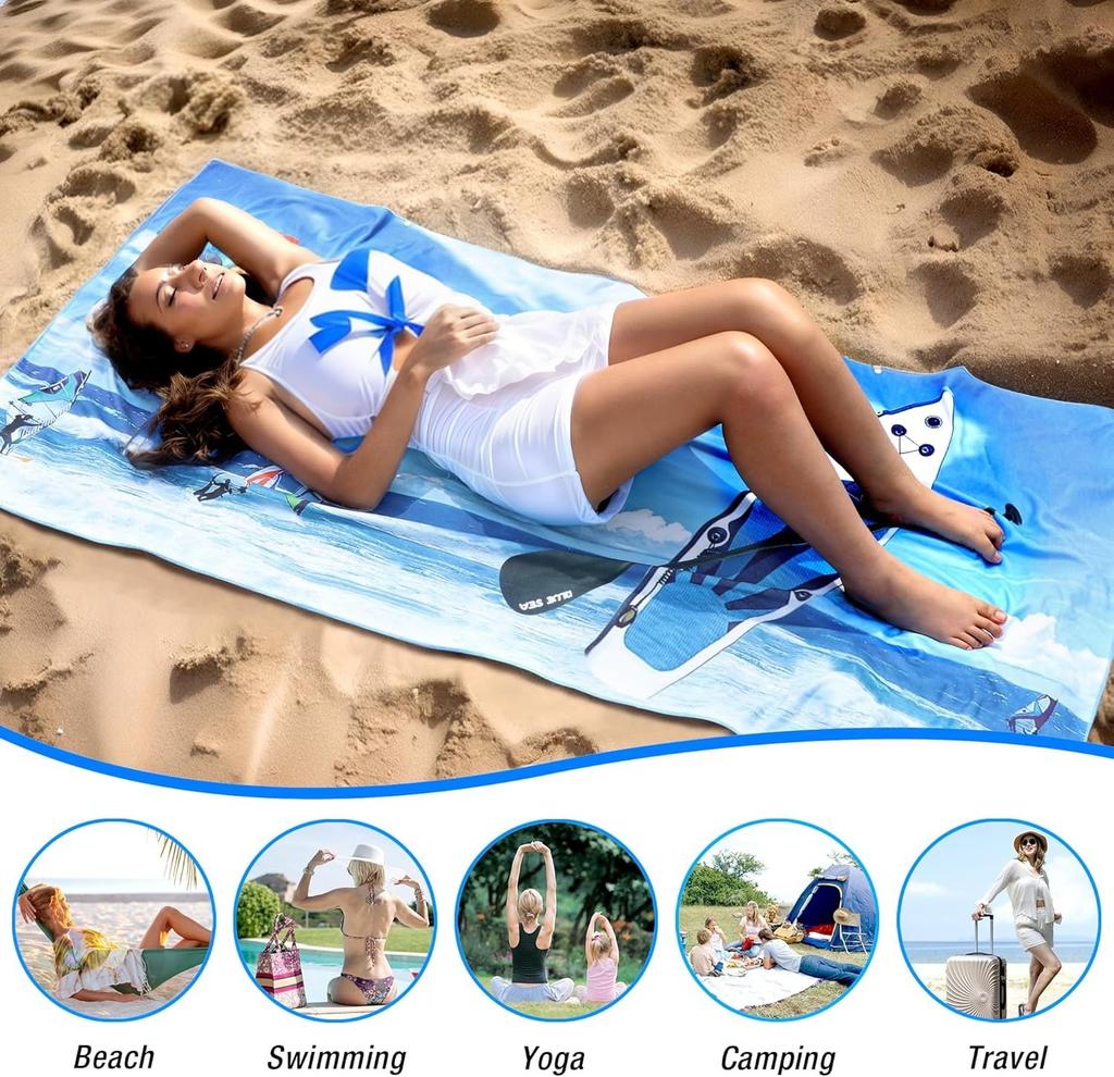 Extreme Summer Sports Beach Towel for Family Stuffs Friends Gifts Quick-Dry Sand Free For Bath Yoga Beach Camping Swimming GYM