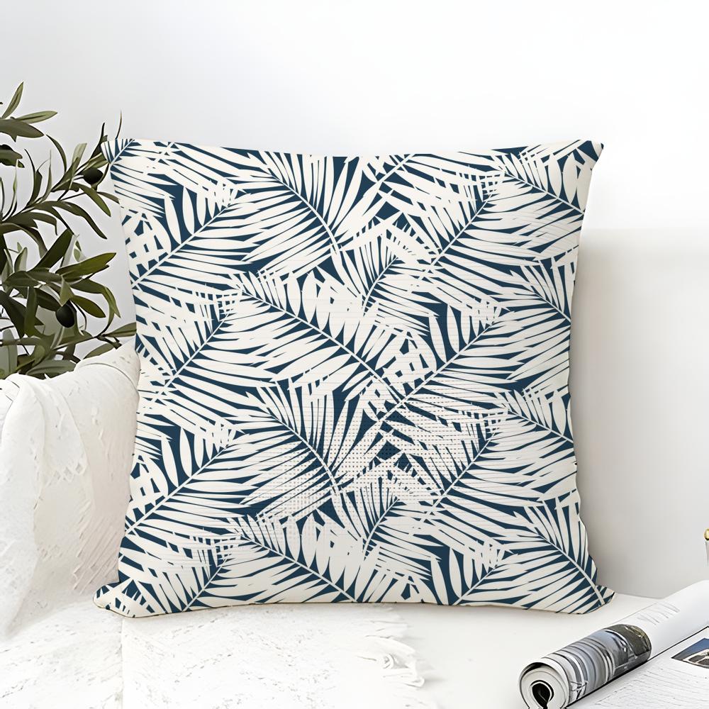 Minimal Artistic Leaf Texture Pillow Case Linen Pillow Case Sofa Home Decor Cushion Cover Cushion Cove