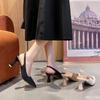 Ladies Baotou single Shoes Summer pointed buckle Sandals elegant high heel Trendy versatile women's pumps Mujer Zapatos