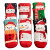 Christmas Snowman Fuzzy Slipper Socks for Women Thermal Fleece Lined Socks Warm Fuzzy Socks for Winter Party Supplies