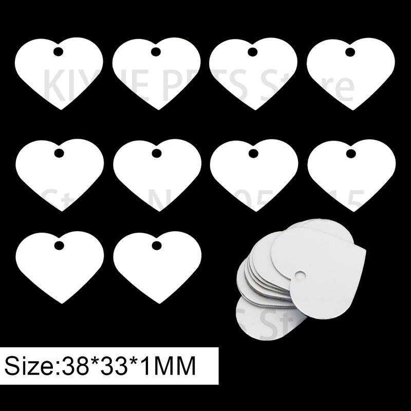 100Pcs Customize Sublimation Dog Tag Pet Aluminum Id Cat Accessories Address Tag For Dogs Heat Transfer Printing Blank Nameplate