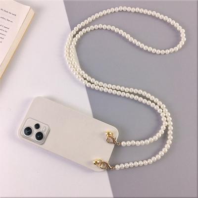 Custodia con catena di perle per Xiaomi Redmi Note 12R cordino a tracolla collana braccialetto protettivo obiettivo fotocamera Cover posteriore in silicone morbido per telefono cellulare