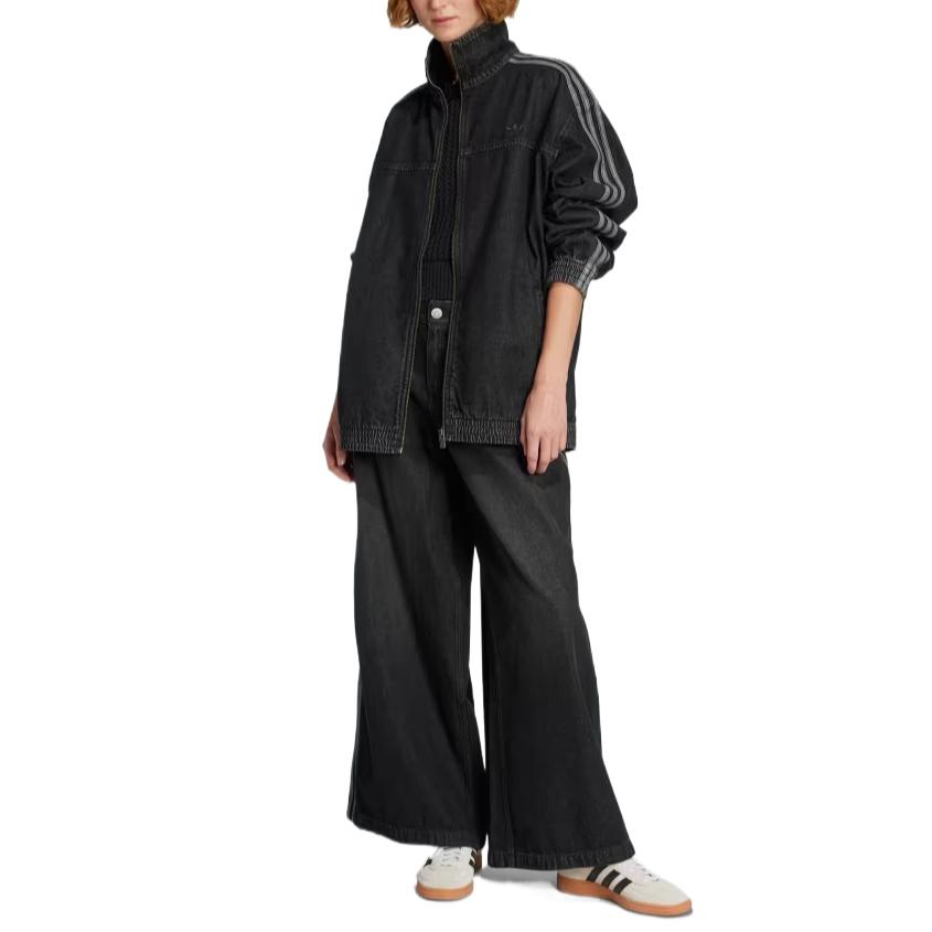 Adidas Originals Adilenium Adicolor Series Denim Fashion Trendy Versatile Long Sleeve Denim Jacket Women Jackets JY2897