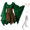 New Long-sleeved Women's Renaissance Medieval Dress