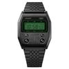 Refurbished Casio Vintage Digital Black Ion Plated Stainless Steel Quartz A1100B-1 Unisex Watch