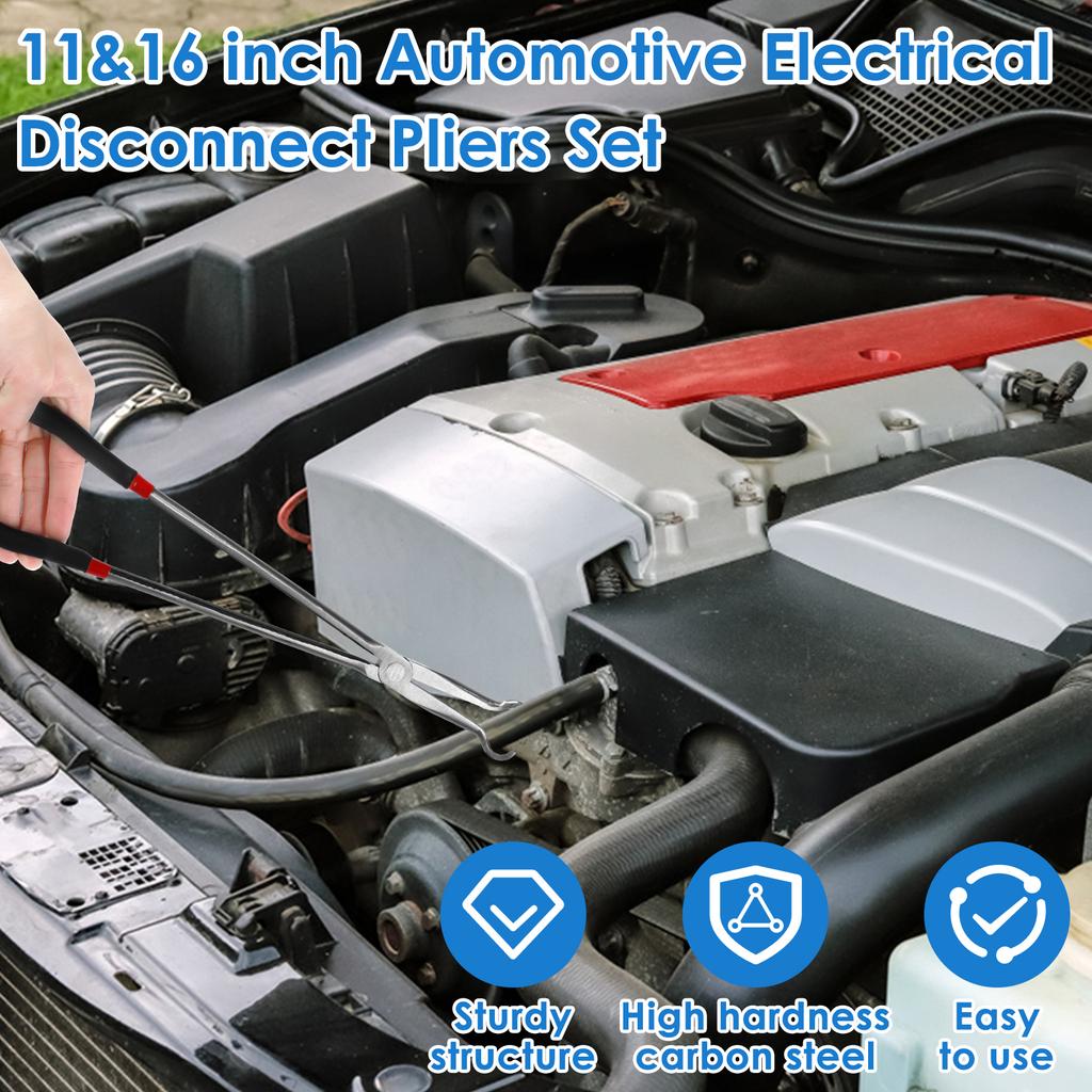 2Pcs Hose Clamp Pliers O-shaped Electrical Disconnect Pliers Steel Professional Spark Plug Removal Pliers for Cooling Hose Clips