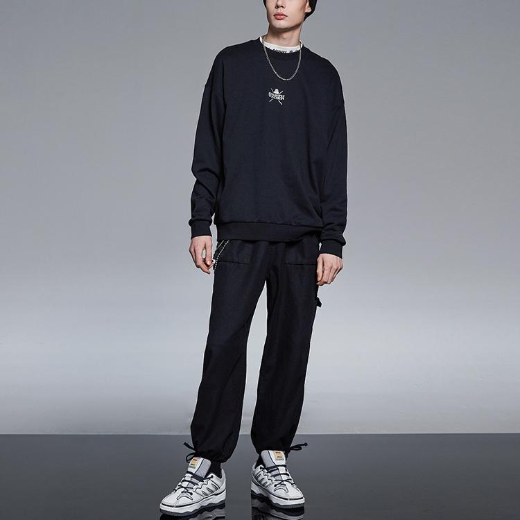 Li Ning X Star Wars Loose Fit Crew Neck Sweatshirt Men Sweatshirt Black AWDR285-2