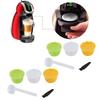 6pcs Food Grade Material Refillable Coffee Capsule With Brush Spoon Set Coffee Capsule Kit  Home Use