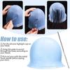 1PC Silicone Hair Coloring Cap Reusable Hair Dyeing Highlighting Hat with Hook Barber Hairdressing Bonnet Salon Styling Tools