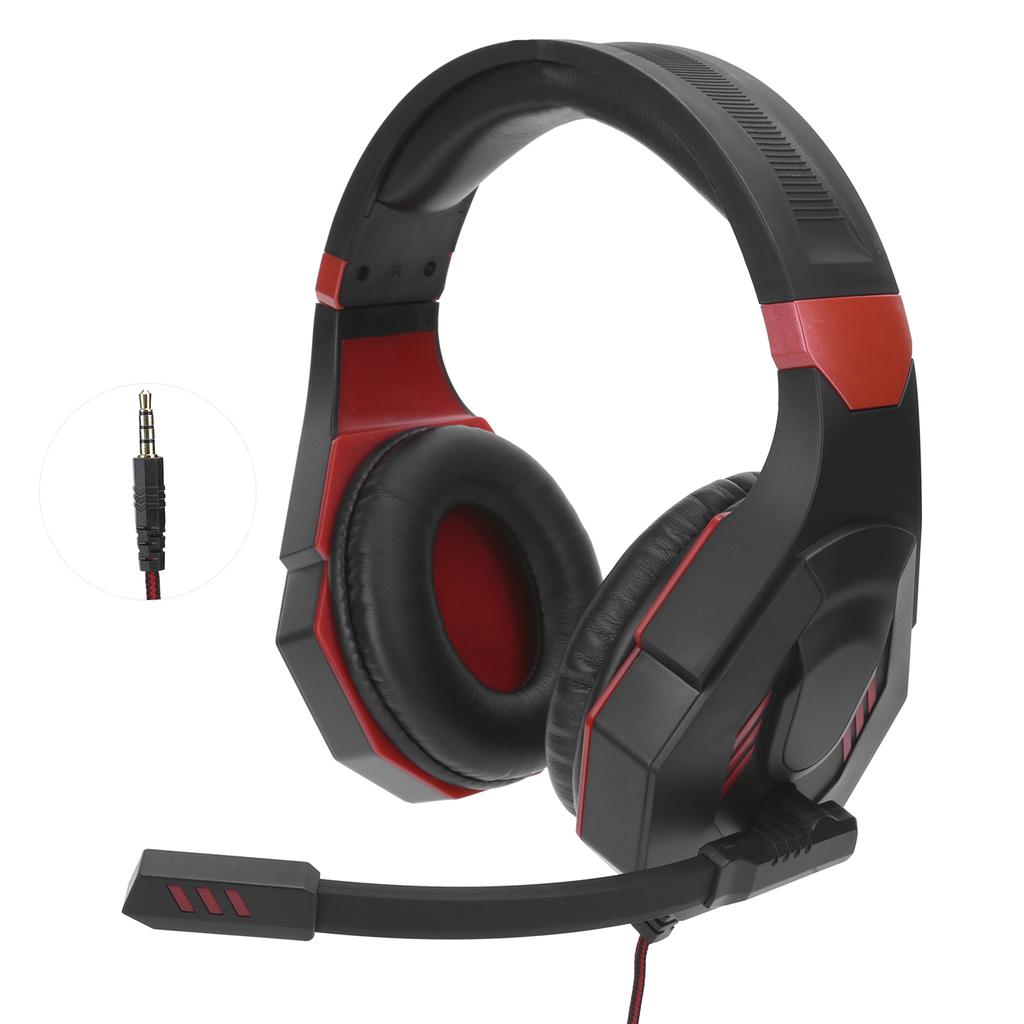 HeadMounted Gaming Headset Single 3.5mm Interface with Microphone Stereo Surround
