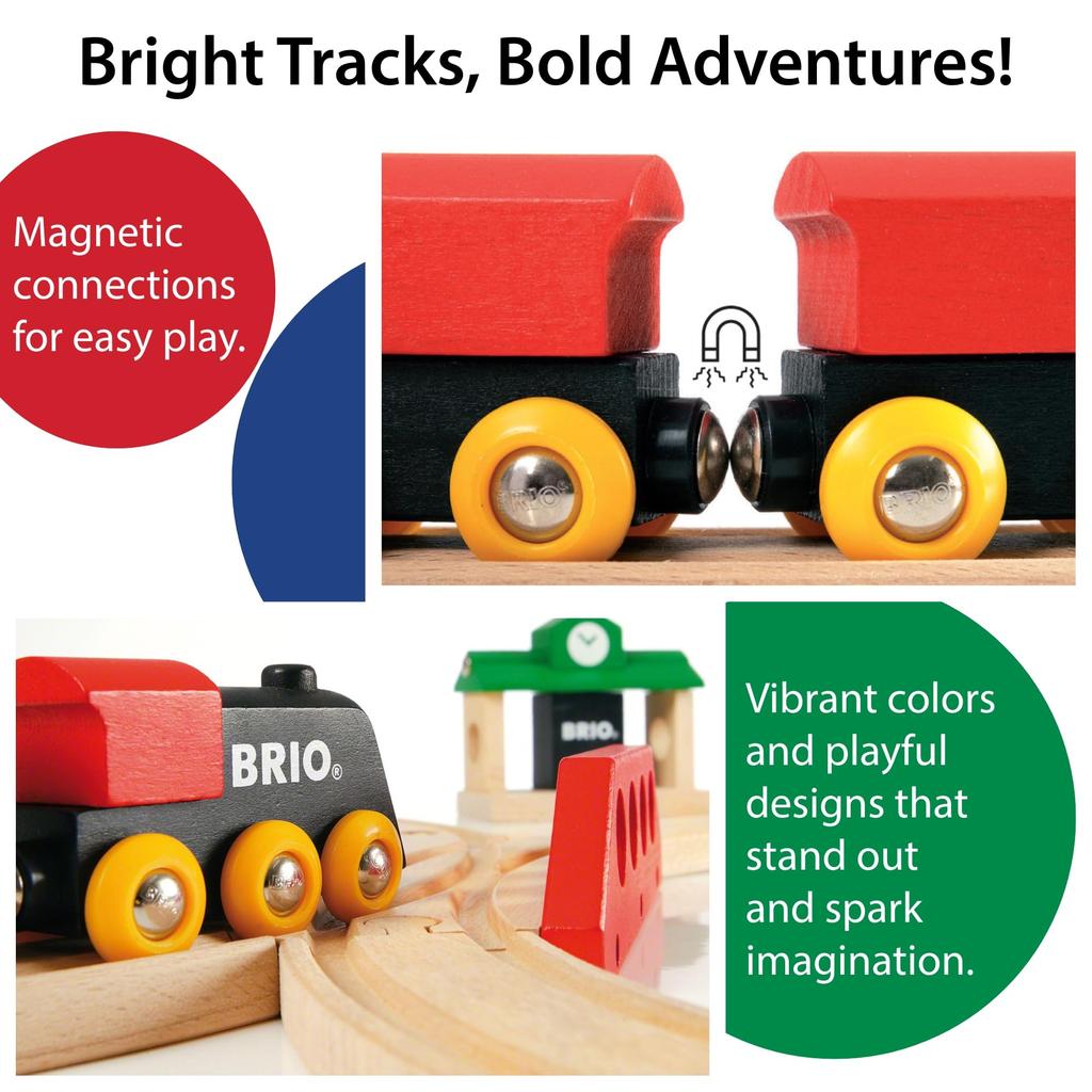 BRIO Classic Rail Set Ages Wooden Wooden Rail Gift Figure-8 [22 Pieces] 33028, 2+ [Toy, Toy, Set, (Birthday/Christmas)]