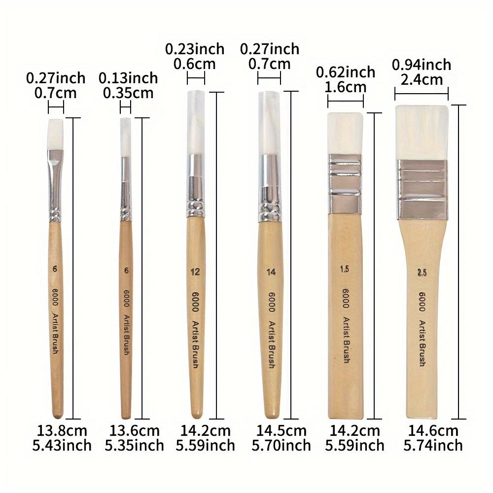 Premium Paint Brush Set with Wooden Handles - Versatile Nylon Bristles for Oil, Acrylic, Watercolor & Miniature Artwork - Includes Convenient