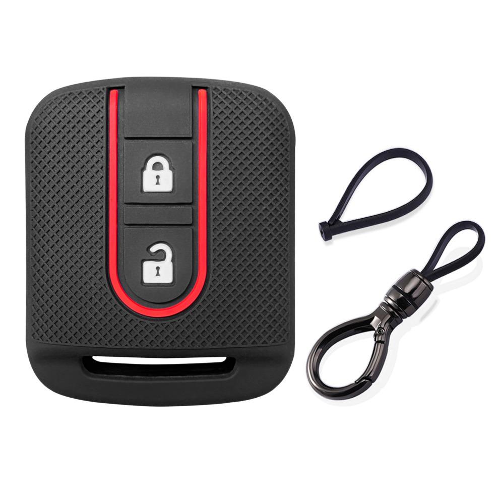 for Nissan qashqai j10 tiida note X-Trail T-31 Pathfinder navara Primera silicone car key case remote key holder cover chain