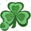 Cindeer St Patricks Day Shamrock Bathroom Rugs Lucky Shamrocks Clover Decorative Doormat Washable Kitchen Rugs Comfort Nonslip Doormats Rug Shower