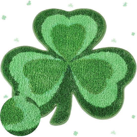 Cindeer St Patricks Day Shamrock Bathroom Rugs Lucky Shamrocks Clover Decorative Doormat Washable Kitchen Rugs Comfort Nonslip Doormats Rug Shower