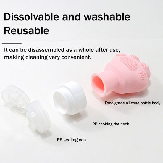 3 Stück Silikon Reiseflasche Auslaufsicher Duschgel Shampoo Lotion Conditioner Nachfüllbare Quetschflasche Wiederverwendbarer Leerer Toilettenartikelbehälter