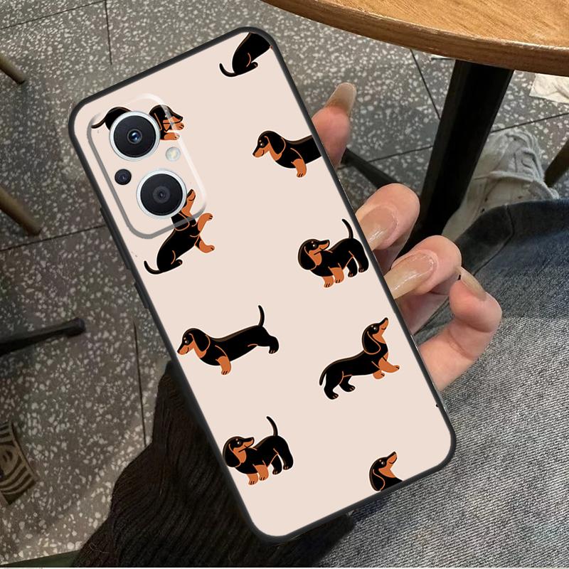 Süßer Dackel Hund Heiß für OPPO Reno 14F 13F 12F 11F 10 11 12 13 14 Pro 7 8 Lite 8T OPPO Find X5 X6 X8 X9 Pro Hülle