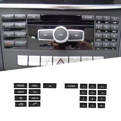 Autoradio-CD-Tasten-Aufkleber für Mercedes-Benz C-, E-, GLK- und W-Klasse-Autos 2008–2014