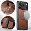 Étui à rabat magnétique en cuir pour iPhone 17 Pro Max & Samsung S25U avec chargement sans fil