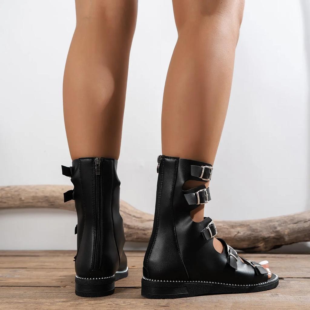 Läder Retro Skor Damsandaler Sommar Handgjorda Casual Sandaler Dam Platformsskor Lyxsandaler Designers Zapatillas Mujer