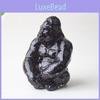 Figurine de Gorille en Résine avec Pierres de Cristal Naturelles Pour Décoration de Maison et de Bureau Cadeau Pour Enfants