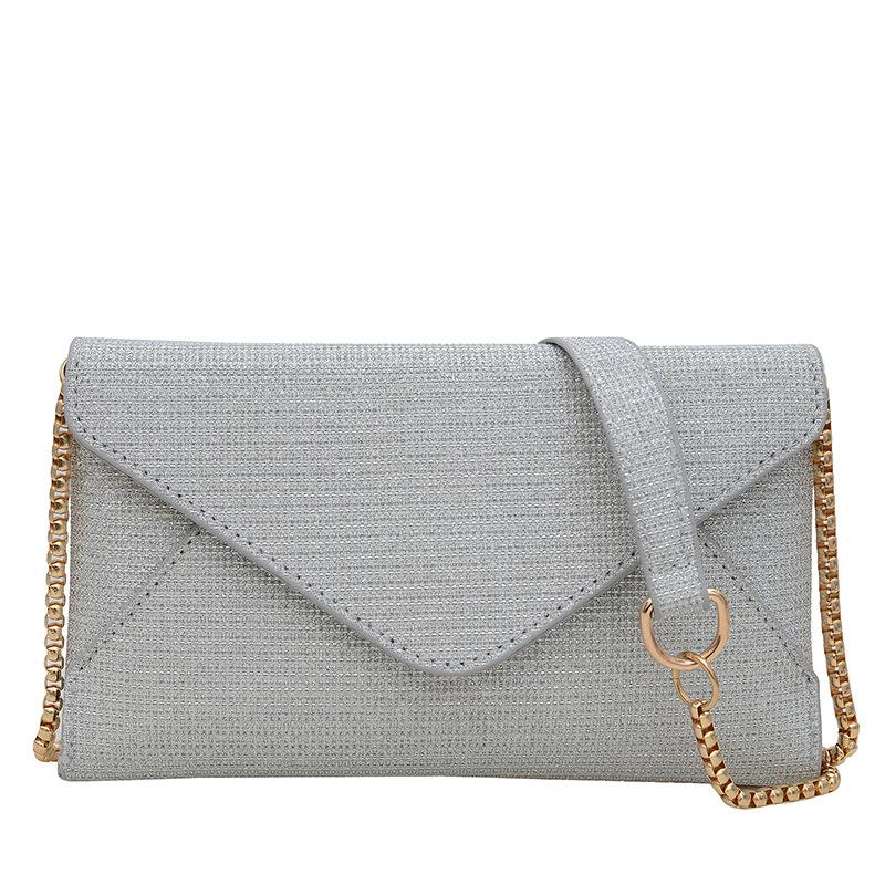 

Нішева сумка-конверт жіноча корейська версія модна на плече через плече ПУ сумка-під пахвою жіноча повсякденна проста великої місткості жіноча сумка срібний