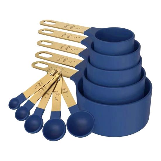 10Pcs Measuring Cups And Spoons Set, Stainless Steel Measuring Cups for Dry Liquid Ingredients, Nesting Baking Tools, Kitchen Gadgets
