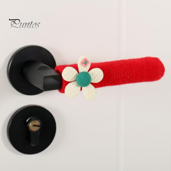 Soft Acrylic Handle Wraps Knitted Doorknob Covers, Thick Anti?Slip Furniture Feet Protector Sleeves, Door Decorative Leg Socks Cushion Pads,