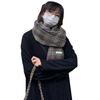 Green Plaid Scarf for Women in Autumn and Winter Retro All Match Imitation Cashmere Korean Style Warm Student Long Scarf Shawl Trendy