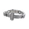Braccialetti con Ciondolo Croce Grande Cristiana Uomo 20cm Acciaio Inossidabile Simbolo Misterioso Bracciale Amuleto di Preghiera Gioielli 2020