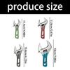 Adjustable Pipe Wrench Spanner Tool Short Handle Design Wide Opening Carbon Steel Construction For Secure Nut Gripping