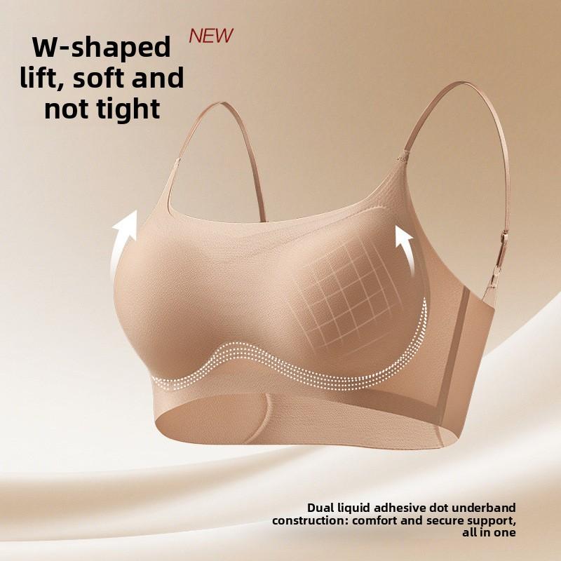 Female Summer Thin Style Gather Invisible No Underwire Anti Drooping No Trace Ice Silk Sling Underwear